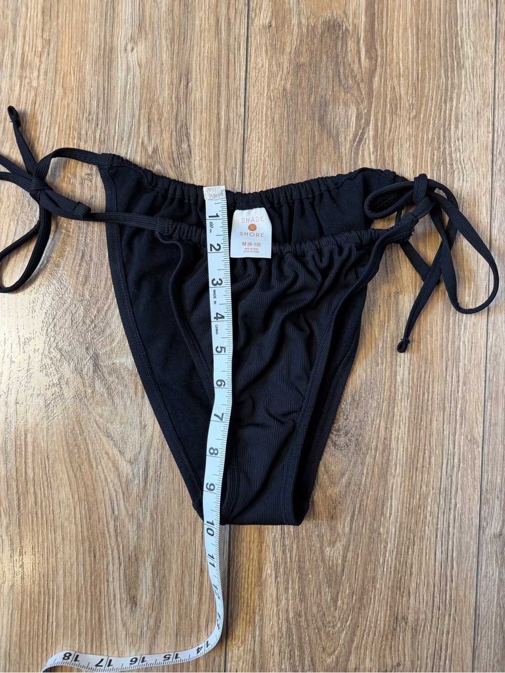 Shade & Shore Black Side-Tie Kids Swim Bottoms
